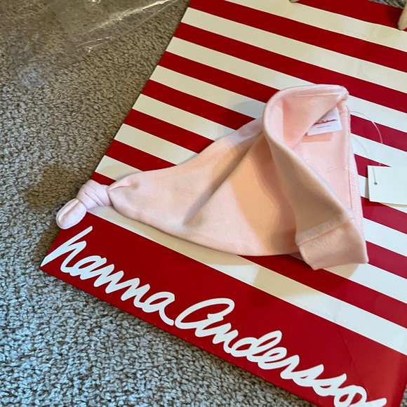 BABY KIDS HANNA ANDERSON TOP KNOT BEANIE PINK NWT - Picture 11 of 12